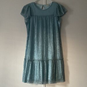 Crewcuts Shimmering Teal Kids Dress